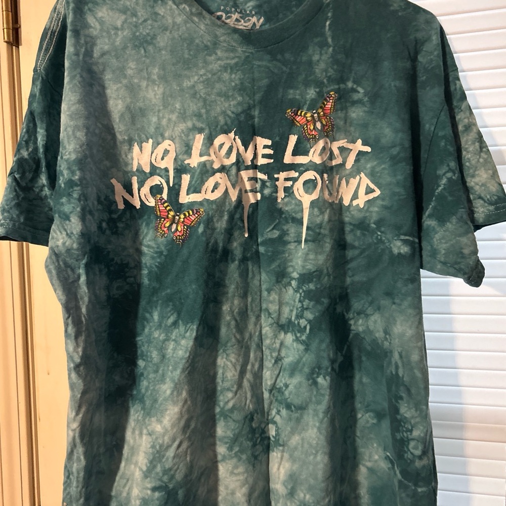 No Love Lost Tie-Dye Graphic Tee - Teal Green